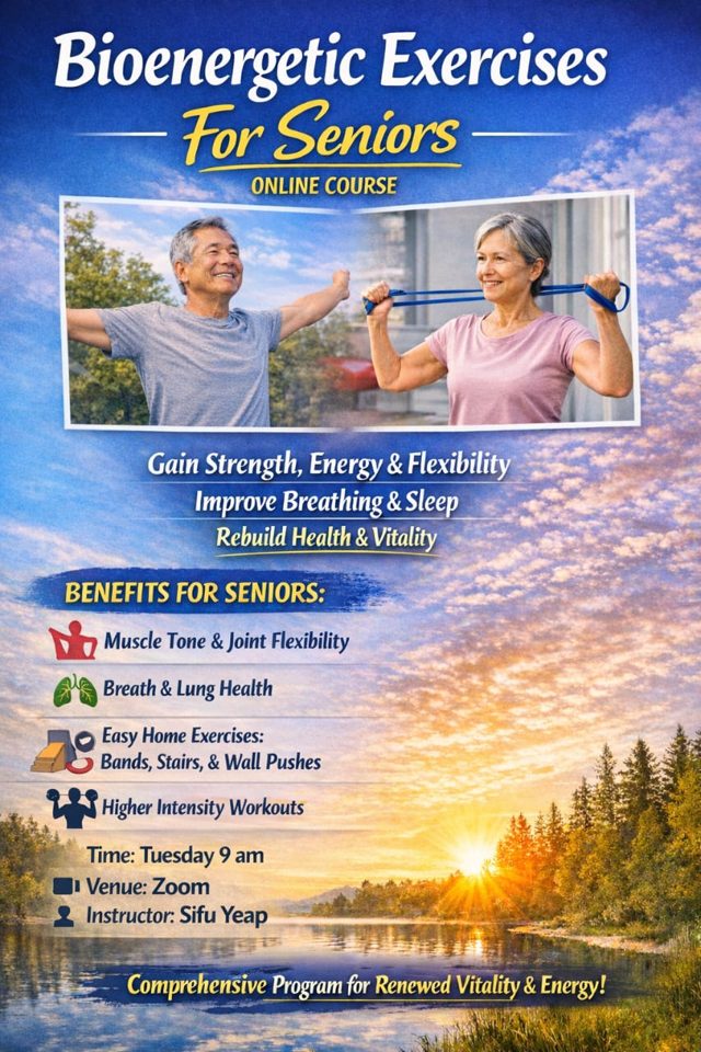 Bioenergetic Exercises for seniors online poster